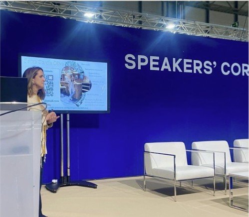 Gema García Oliva en el Speakers' Corner de Intergift, IFEMA Madrid, febrero de 2025